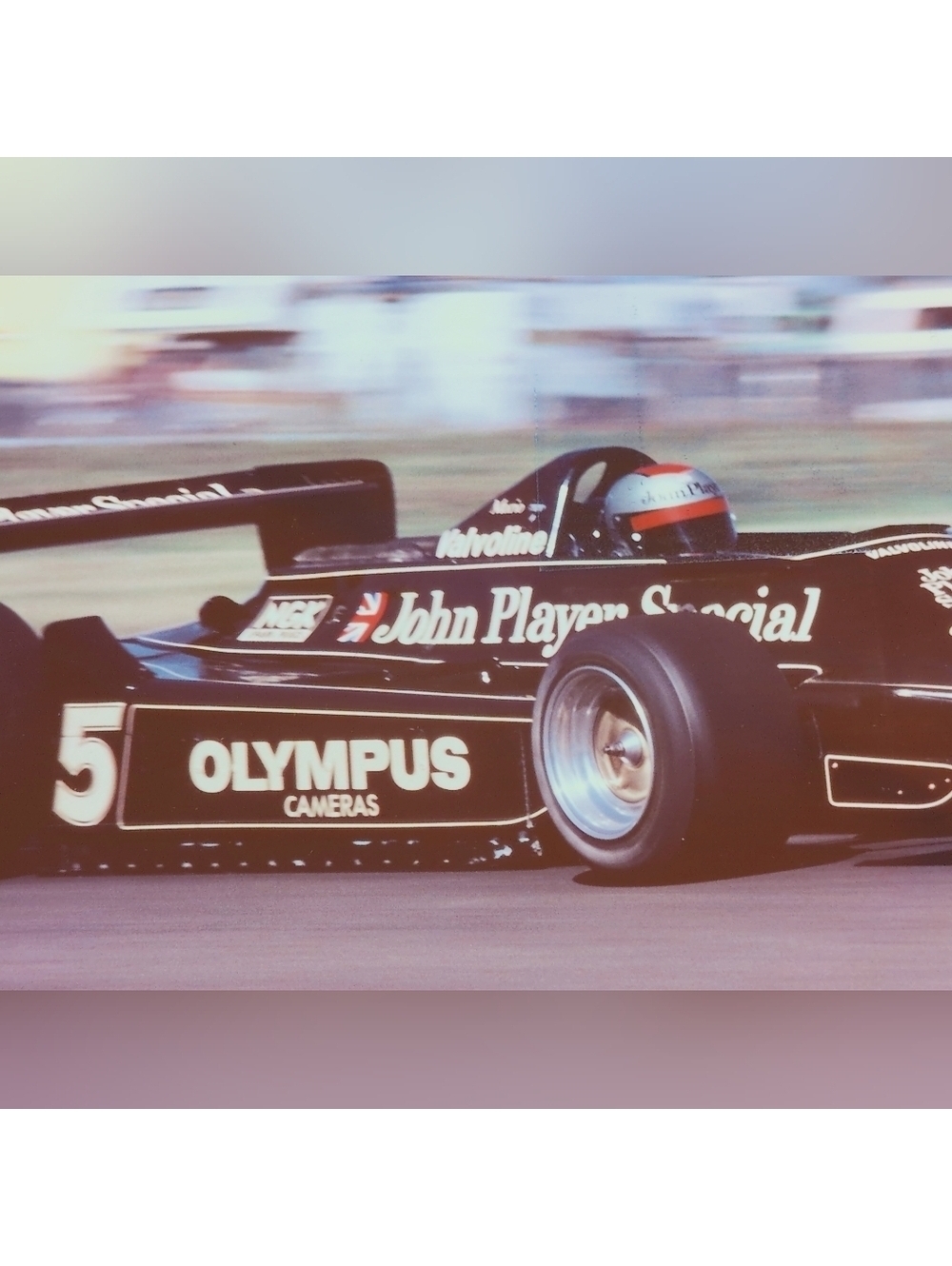 Original 1978 8x10 Photo Mario Andretti John Player Special Lotus F1 R. Coates